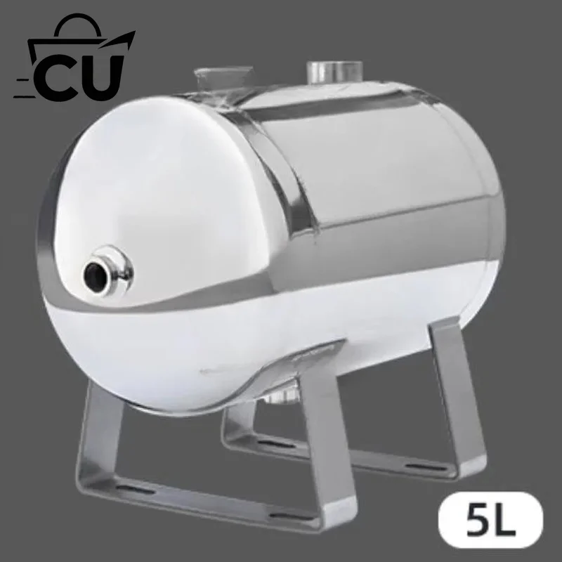 Air Compressor Pressure Box Buffer Tank, G1/4 Interface, 5L 304 Stainless Steel Air Tank