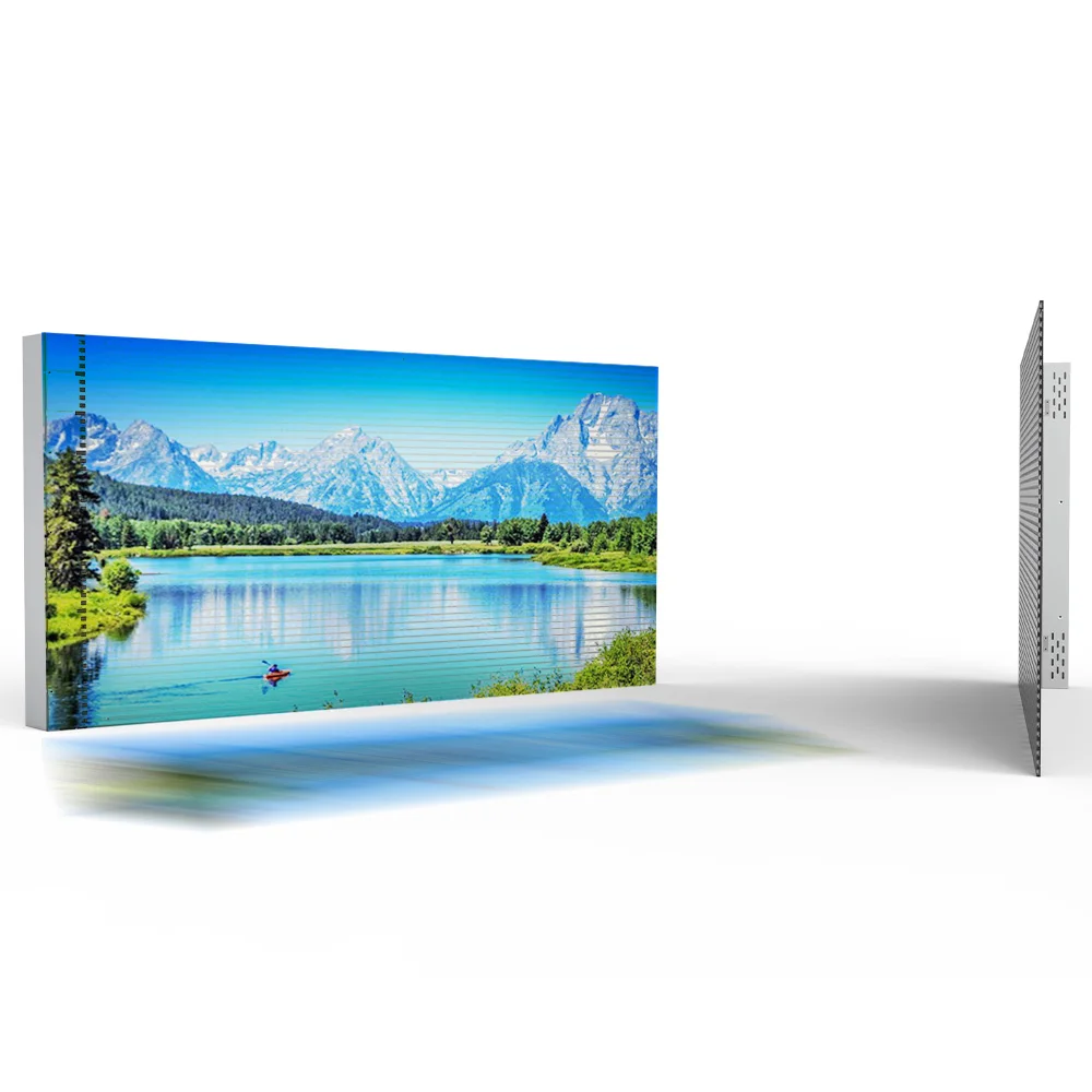 High Quality Indoor Adhesive Transparent Flexible LED Film Crystal Screen Display Panel Transparent LED Film Screen for Glass
