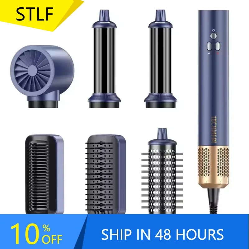 

STLFSTLFMulti Styler 6 in 1 Negative Ionic 10,000RPM High Speed Hair Dryer Hot Air Brush Curler Straightener Hair Styling Tools