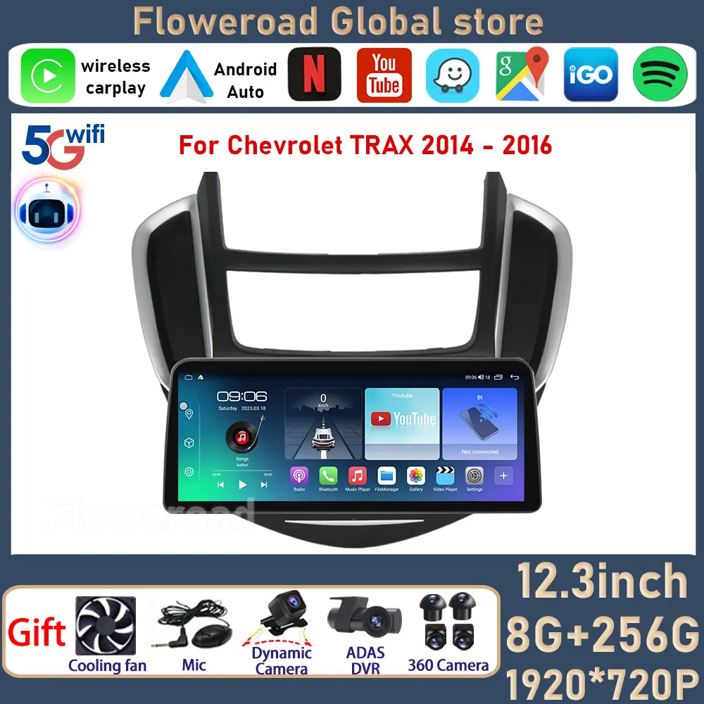 For Chevrolet TRAX 2014 - 2016 Android Car Intelligent System Car Radio Multimedia Player Navigation GPS BT Wireless Carplay CAM