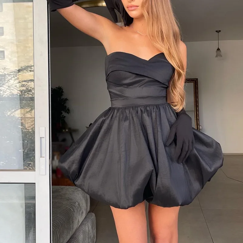 

Spring Popular Prom Mini Dress for Women Sweetheart Strapless Birthday Party Dresses 2024 New Elegant Short Cocktail Gowns