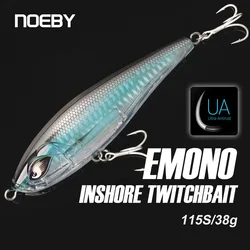 Noeby Inshore Twitchbait Fishing Lure 115mm 38g Sinking Pencil Jerk Wobbler 3X Hooks Artificial Hard Bait Saltwater Fishing Lure