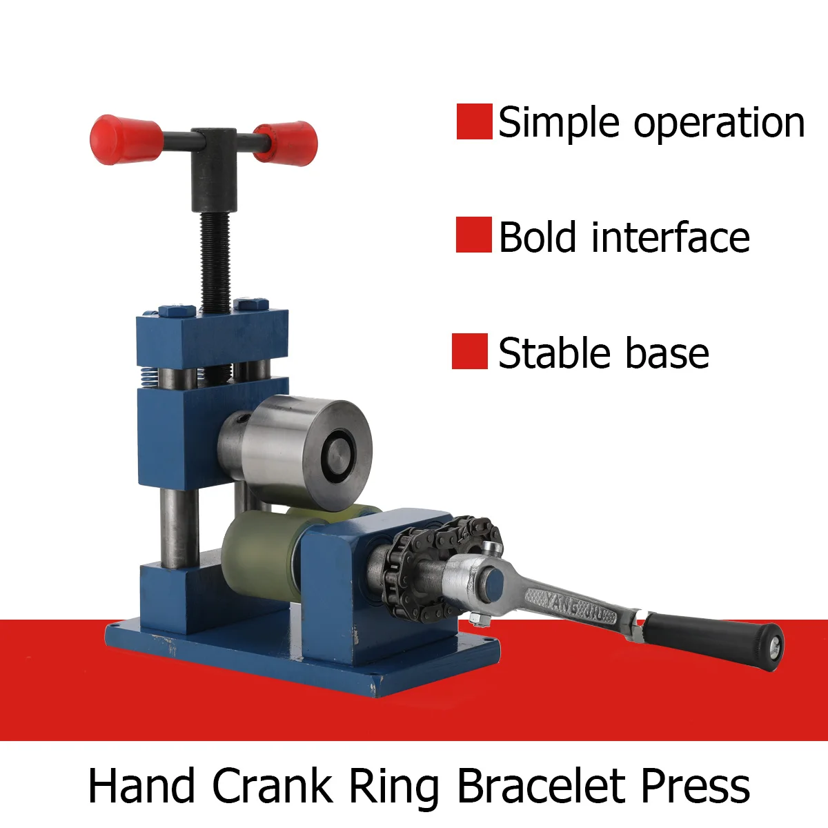 Portable Hand Crank Ring Bracelet Press Bending Machine Ring Making Tool Multifunctional Earrings Bracelet Rings Bender