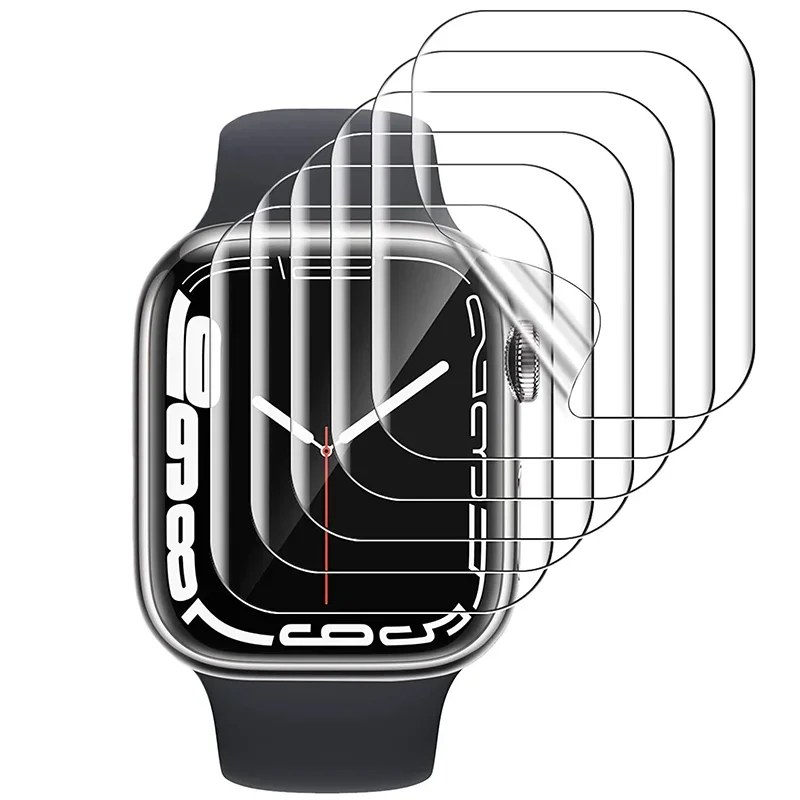 Screenprotectorfilm voor Apple Watch 49 mm 44 mm 45 mm 41 mm 40 42 mm 38 mm Niet-glas Helder Volledige beschermer iwatch Ultra 8 7 SE 6 5 3