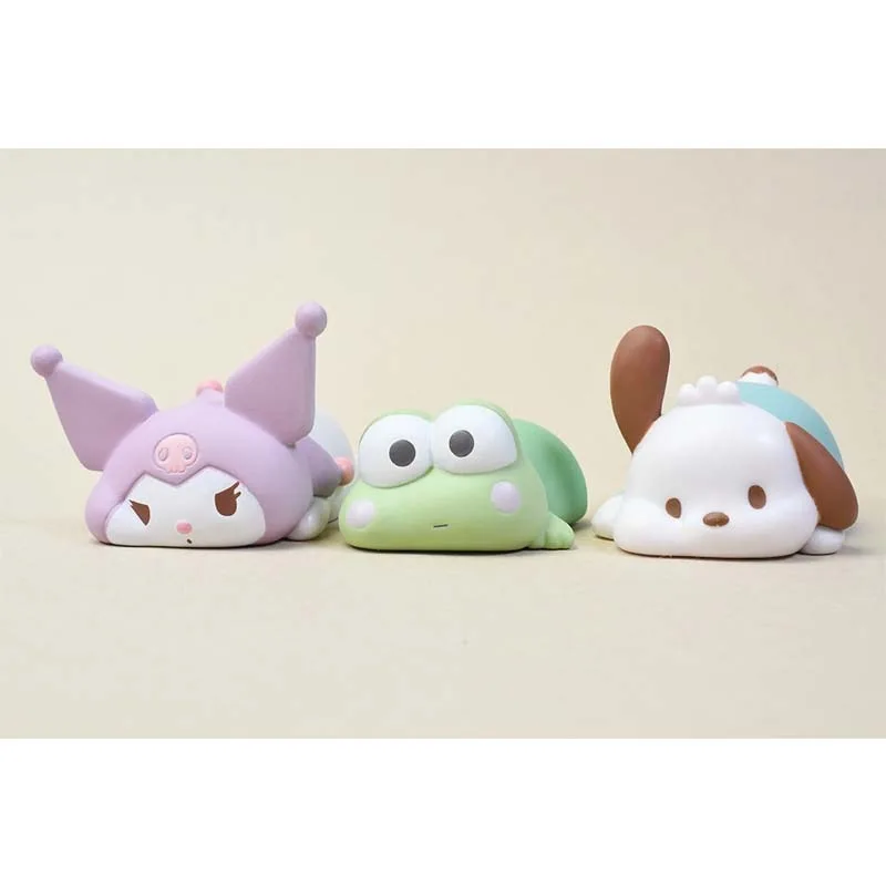 Sanrio-figura de Gashapon de Japón Kawaii, figura de fiesta de Anime, P3, Pochacco, Keroppi, Kuromi, modelo en miniatura, cápsula linda, juguetes de regalo