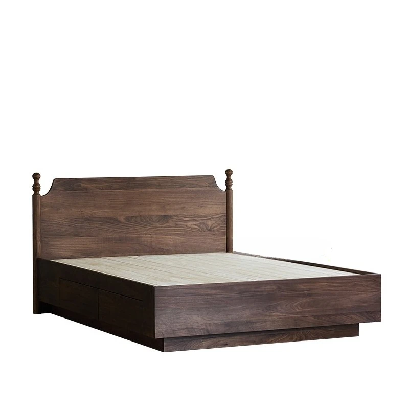 

North American black walnut medieval four-drawer high box storage air pressure box cherry wood storage