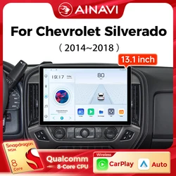 Ainavi 13.1 Inch For Chevrolet Silverado 2014 2015 2016 2017 2018 Car Radio Carplay Android Auto Multimedia Player 4G 2Din HDMI