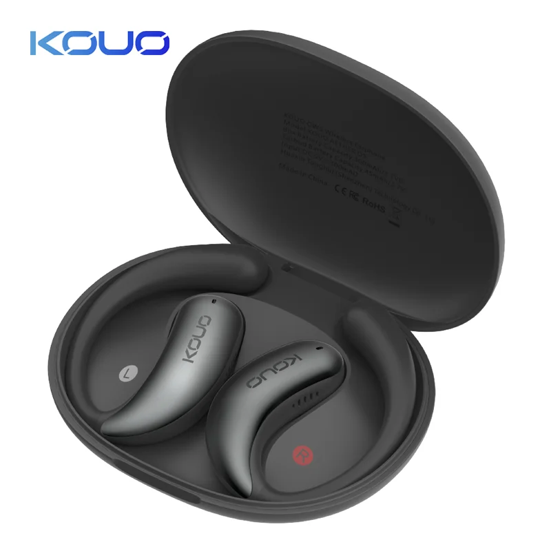 

KOUO Smart Open Earphone Wireless Bluetooth Translation Headphones 164 Languages ​​Real time Translator Earbuds Ai Headset