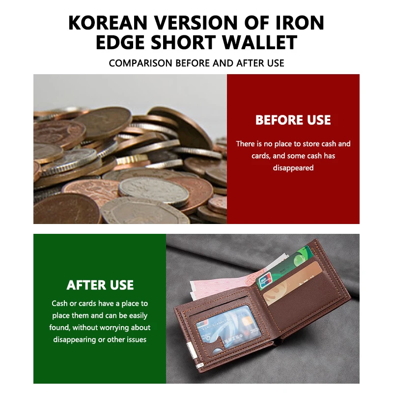 جديد الرجال المحفظة متعددة الوظائف موضة عادية رسم بطاقة المحفظة حاملي بطاقات لبيجو 206 307 308 3008 207 208 407 508 2008 #2