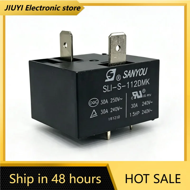 SLI‑S‑112DMK DC 12V 30A 4Pins Electromagnetic Power Relay High Load Relay For Air Conditioner Heater Refrigerator Circuit Repair