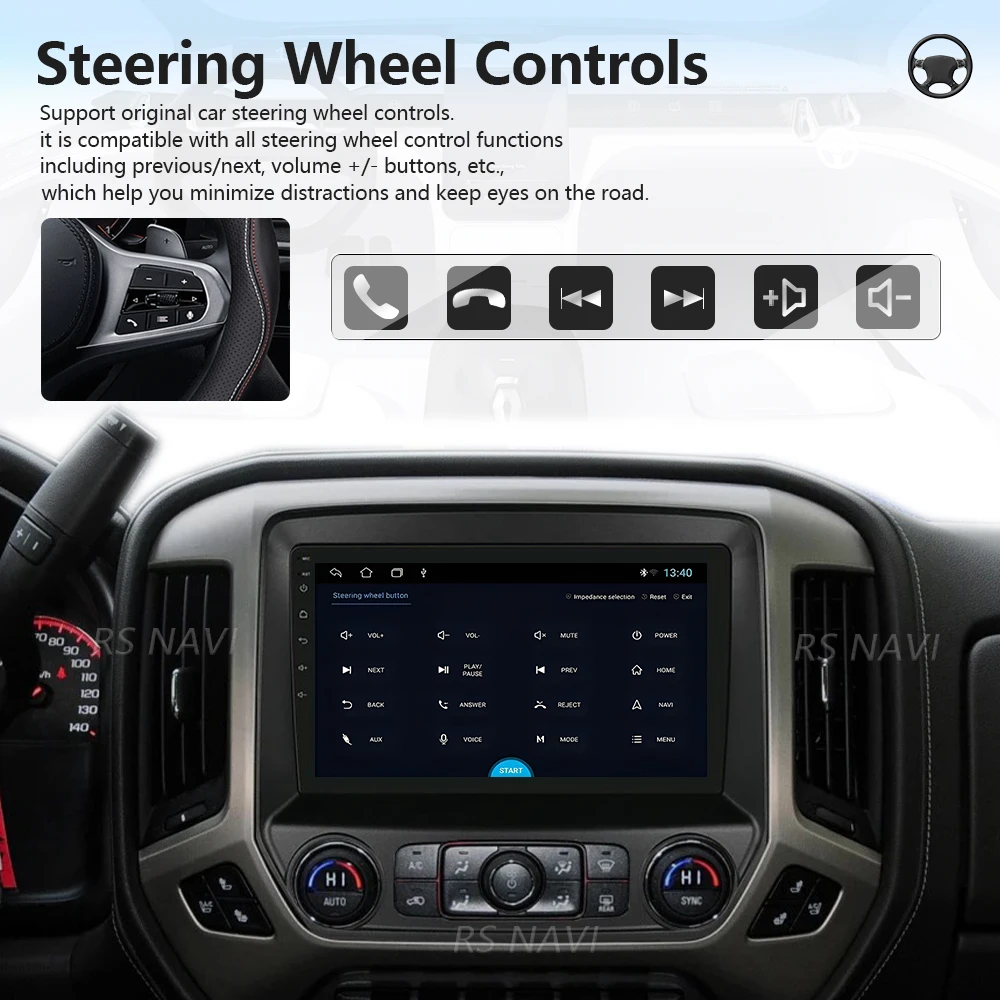 Plug and Play Android 16 For Chevrolet Silverado 3 GMTK2 2014-2019 Carplay Auto Car Radio Multimedia Autoradio Stereo Head Unit