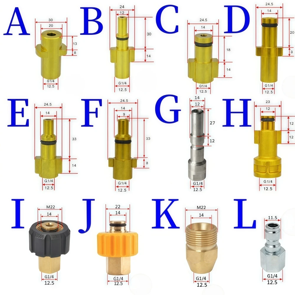 6090psi ضغط غسالة الطرق تنظيف أداة الفولاذ المقاوم للصدأ تنظيف فوهة ، لـ Karcher Bosch AR Lavor Nilfisk Huter Kranzle
