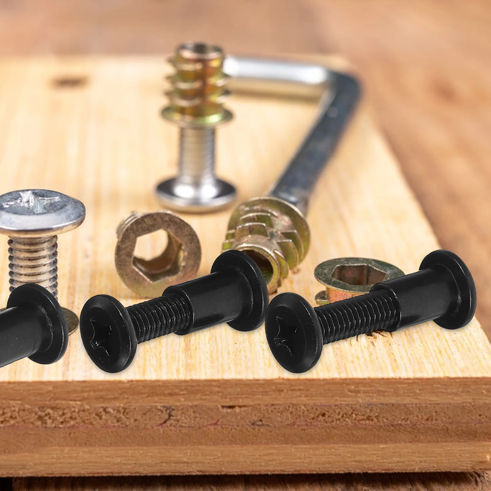 

170 Sets Bed Screws and Bolts Round Head Bedframe Replacement Carbon Steel Bedroom Furniture Fixing Fittings Hardware