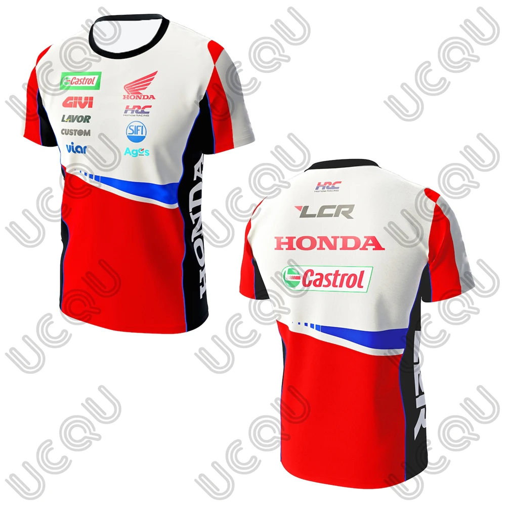 

2025 New Men T-shirt Honda HRC Racing Moto T-Shirt Quick-Drying Casual Honda Short-Sleeve Men Women Motorcycle Top Clothing
