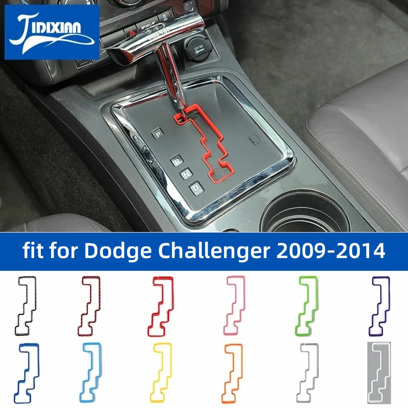 JIDIXIAN Car Gear Shift Decoration Cover Ring for Dodge Challenger 2009 2010 2011 2012 2013 2014 Interior Accessories