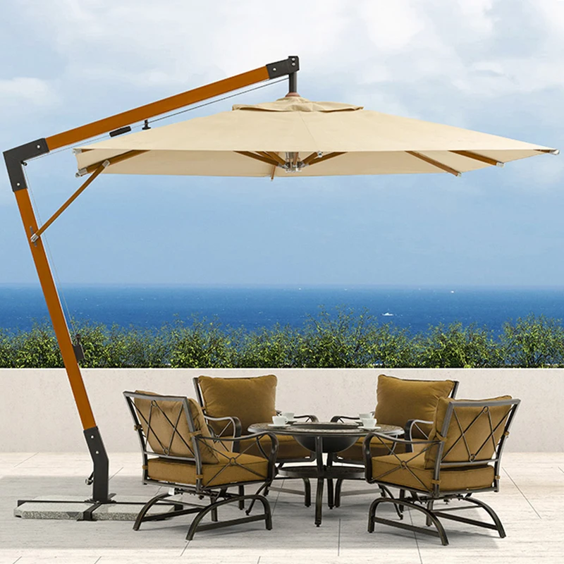 Large high quality cantilever beach outdoor parasol rotates