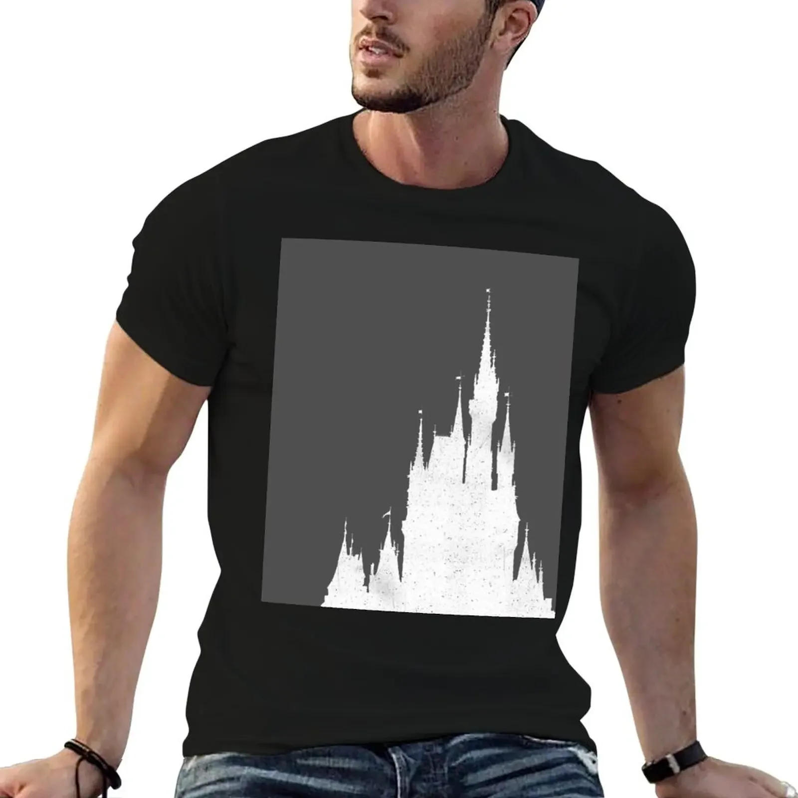 

Magic Castle Silhouette Vintage T-Shirt plain cute clothes oversized graphic tee sublime mens t shirts pack