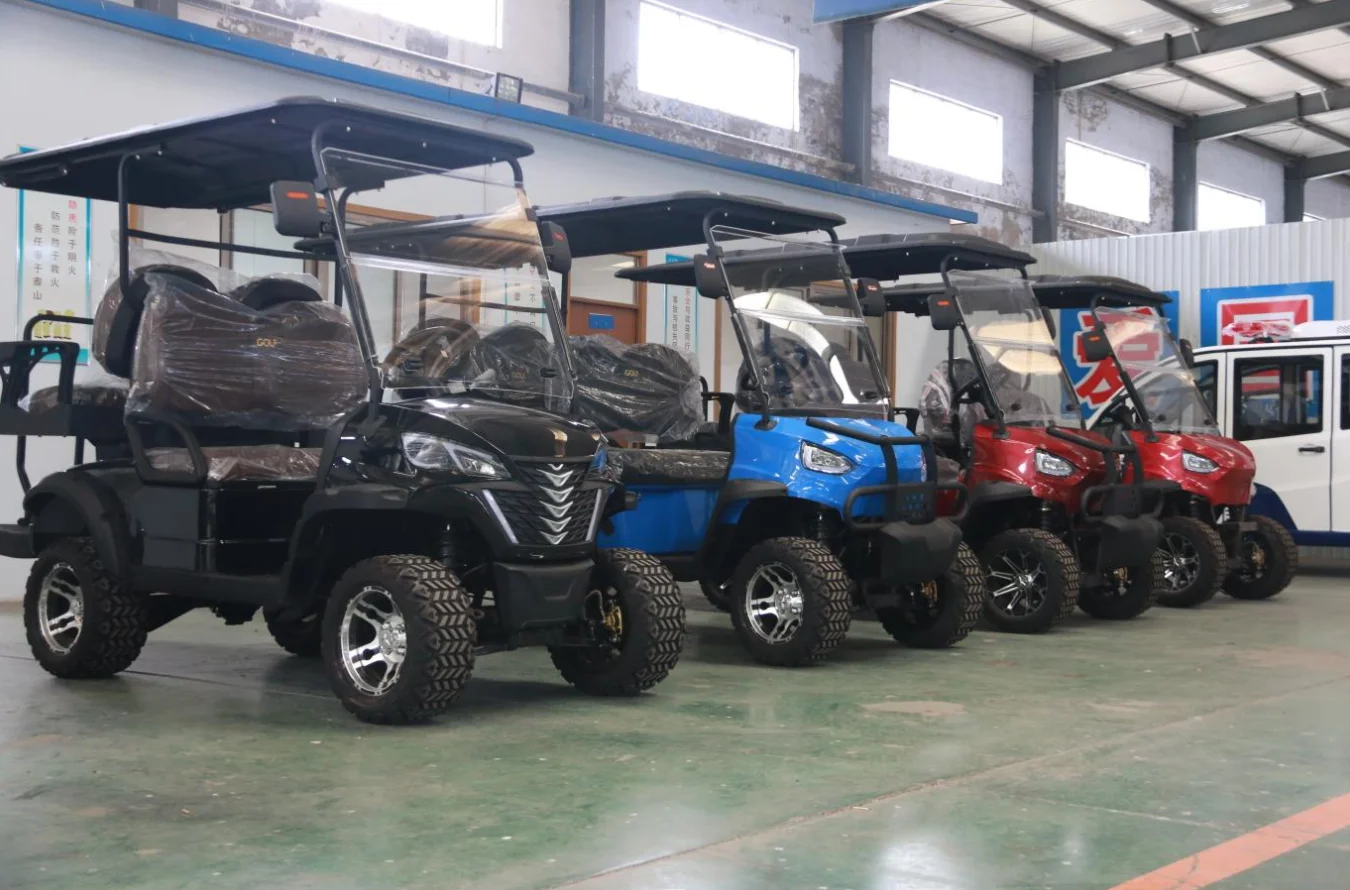 الكهربائية 4x4 فائدة الليثيوم ترقية على الطرق الوعرة نادي السيارات 48 فولت/60 فولت/72 فولت عربة جولف 6 مقاعد عربة جولف كهربائية #6