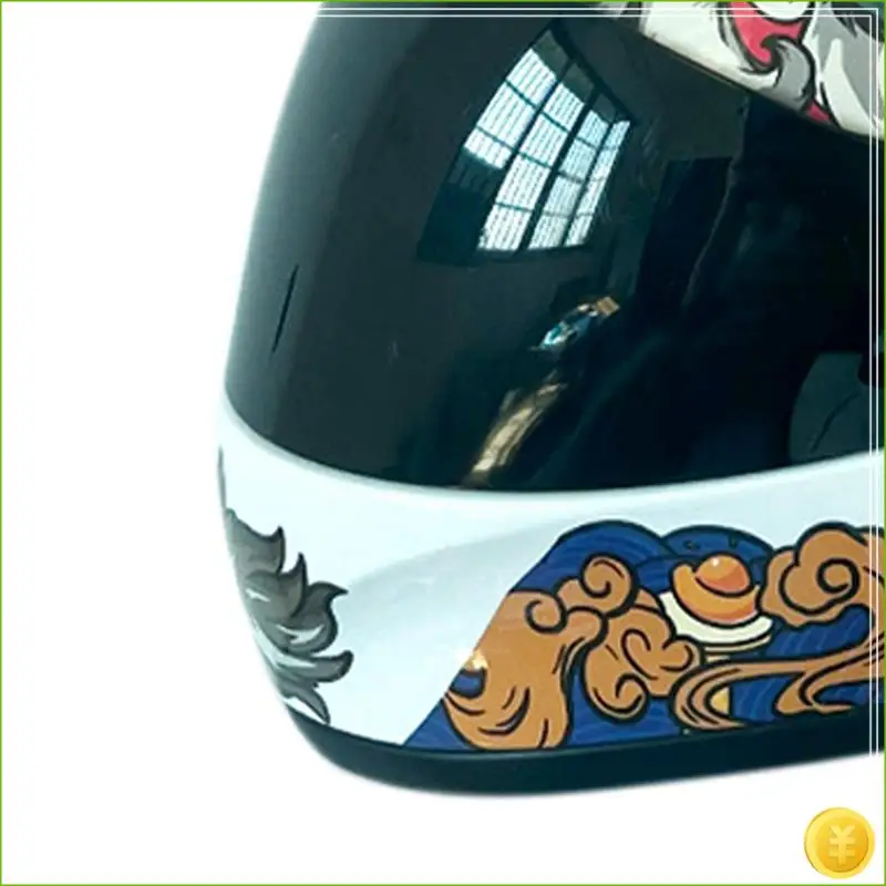 Cool Little Pet Motorcycle Helmet Mini Rear Seat Decoration Bear Doll Motorcycle Helmet Full Face Hard Shell Hat