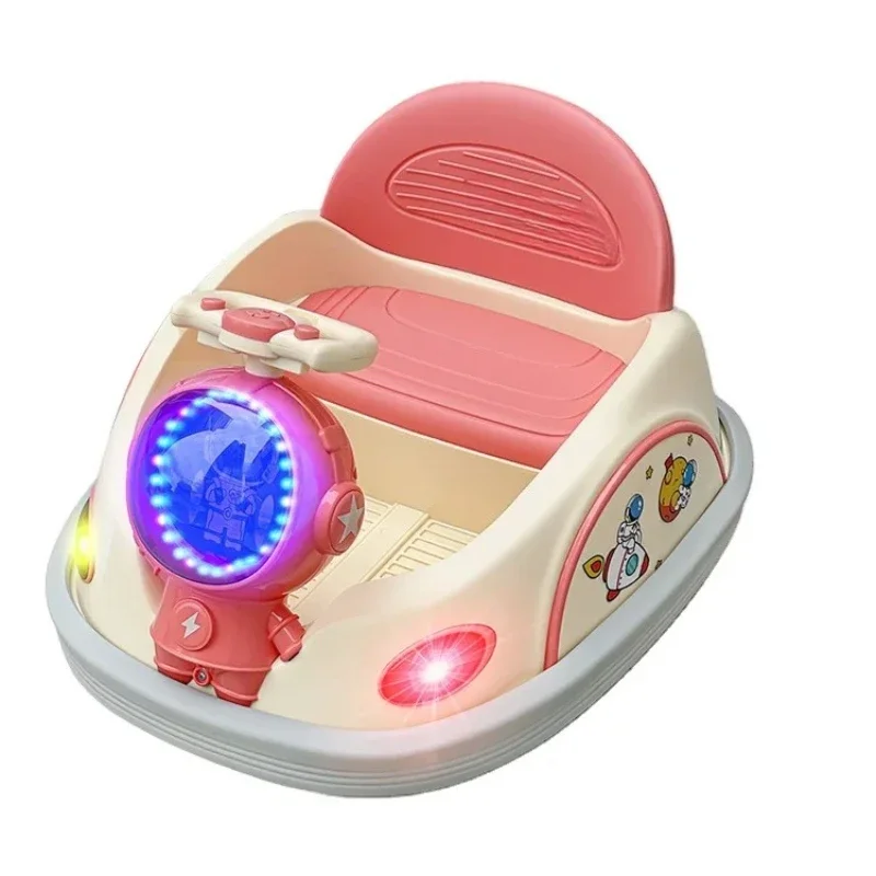 

Electric bumper car for children Baby stroller with seat and remote control for 1-3-6 year old boys and girls
