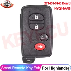 KEYECU 271451-0140 HYQ14AAB For Toyota Highlander 2007 2008 2009 2010 2011 2012 2013 2014 Smart Remote Key Fob P/N: 89904-48110