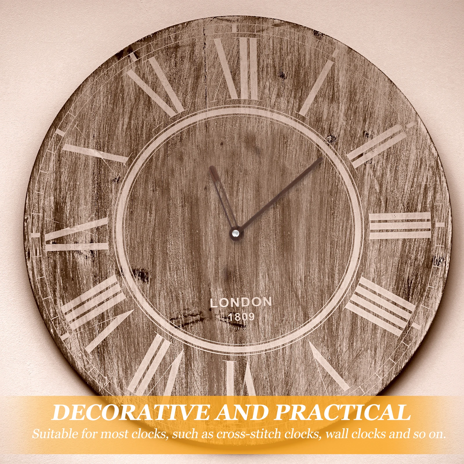 

5 Sets Wooden Hand Clock Hands Mechanism Replacement Large Movement Kits