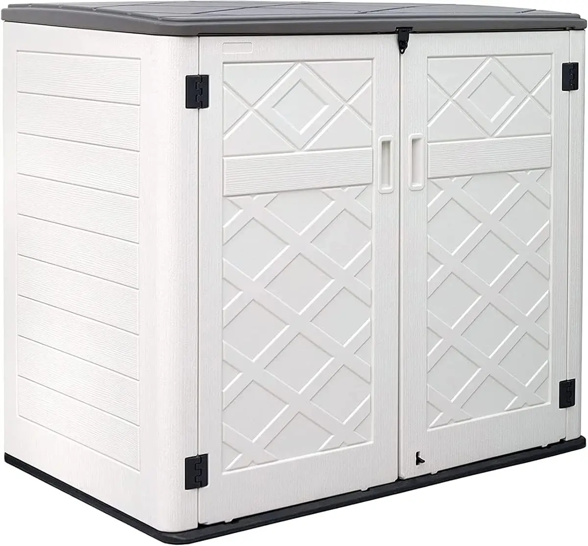 

Larger Outdoor Storage Shed Weather Resistance, Horizontal Outdoor Storage Box Waterproof for Garden, Patios, Backyards