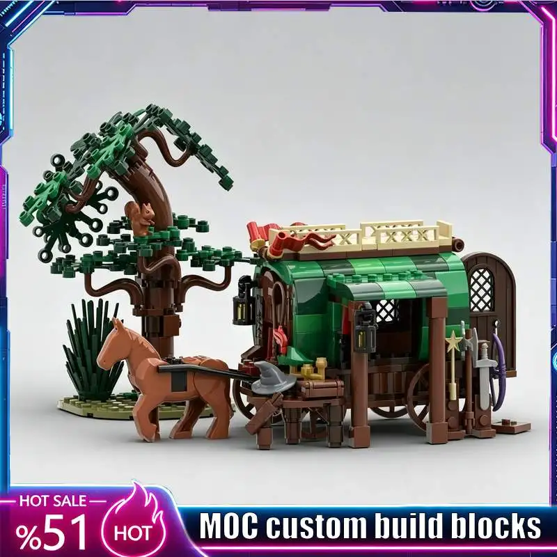 360PCS Artifact Merchant MOC Creative Street View Model Custom Puzzles Architecture DIY Assembly Educational Toy Collection Gift