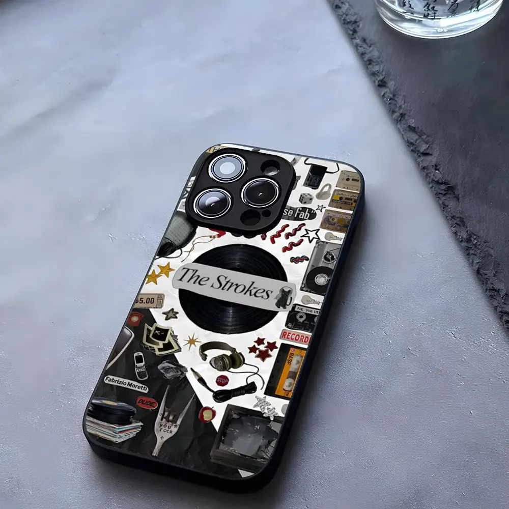 Rock Band The Strokes Phone Case Tempered Glass For iPhone 13 14 12 15 11 Pro XS Max Plus Mini X XR 8 7 6s SE2020 Coque