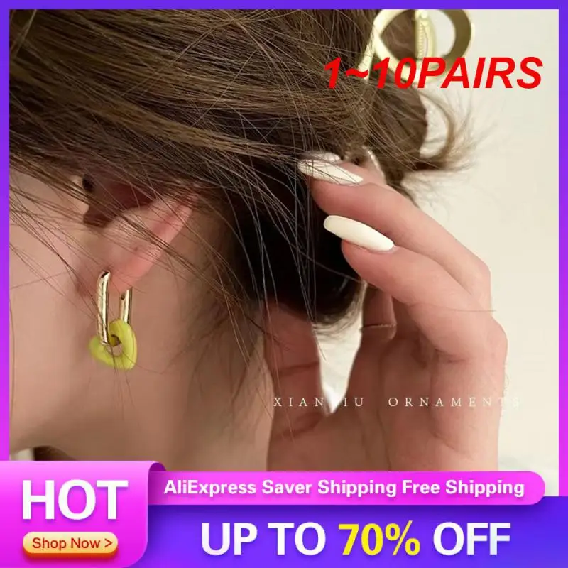 1 ~ 10 PAIRS Niche Elegante Galvaniseren Prachtige Oortelefoon 925 Zilveren Verklaring Oorbellen Opwaartse Trend Hart Oorbellen Licht