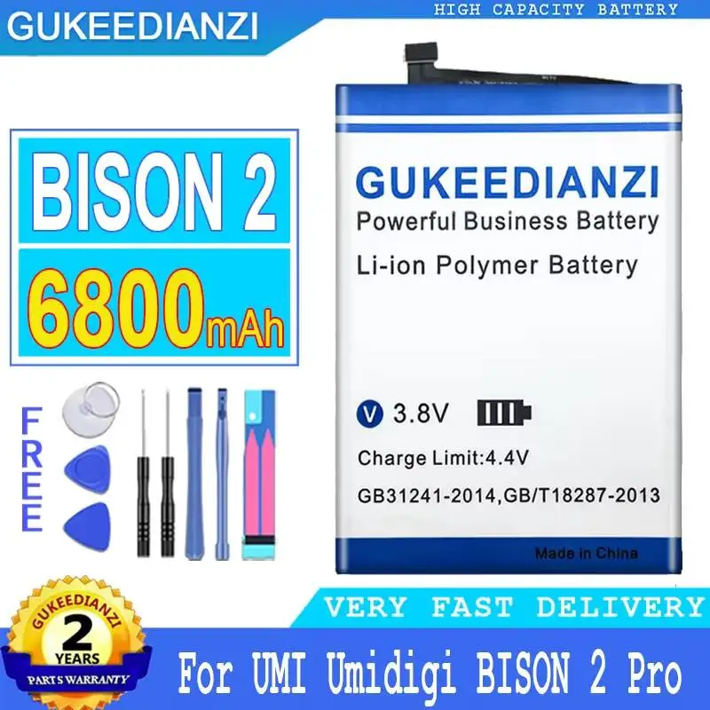 

Environmentally Friendly Mobile Phone Battery Lightweight For Umidigi Umi Bison 2 Pro 6800Mah