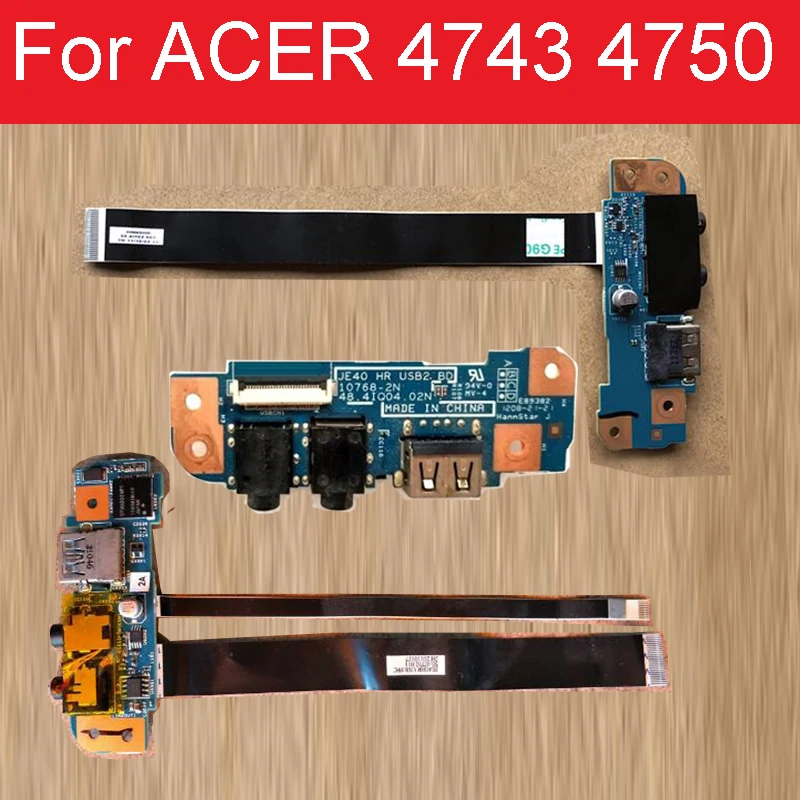 

For Acer Aspire 4743 4750 4743G 4750G USB Audio Board with Flex Cable 10768-1M 48.4IQ04.01M 48.4IQ04.02M 50.4IT02.011