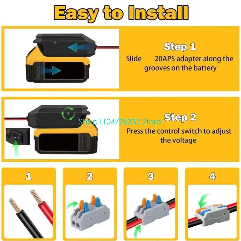 P5EA Step Down Power Adapter Auto Adjusting Output Lightweight Step Down Converter For 18V Electric Tools