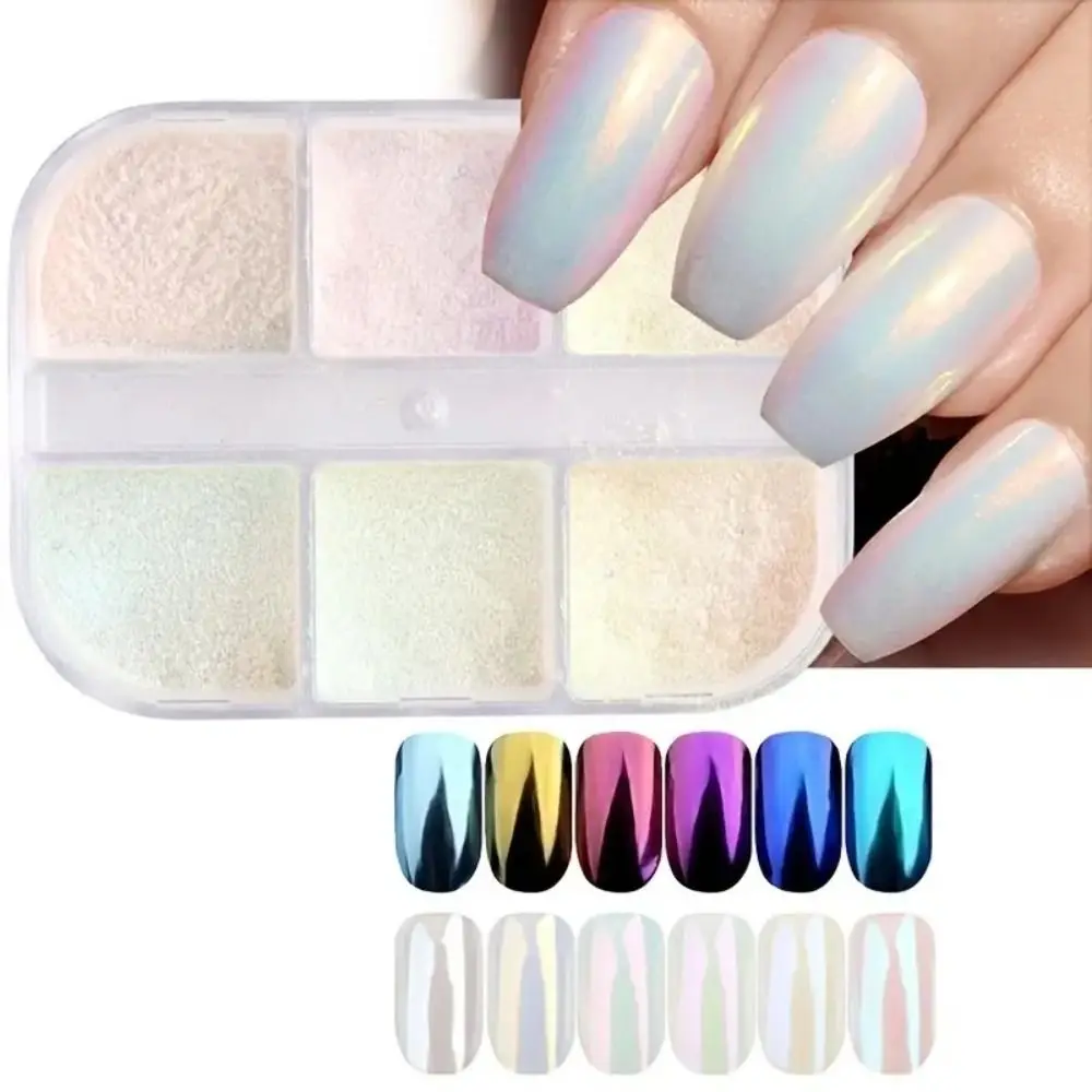 きらめくグリッターオーロラネイルパウダーミラー仕上げスパークリングネイルパールパウダー見事なネイルデコレーションネイル顔料パウダー