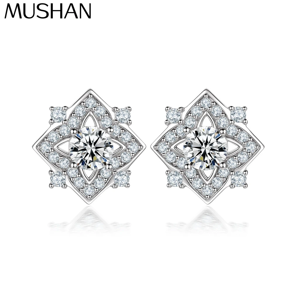

MuShan Designer Jewelry 925 Sterling Silver Earrings Zircon 7A Dangle Vacation for Her 18K Gold Plated Fine Jewelry Earring