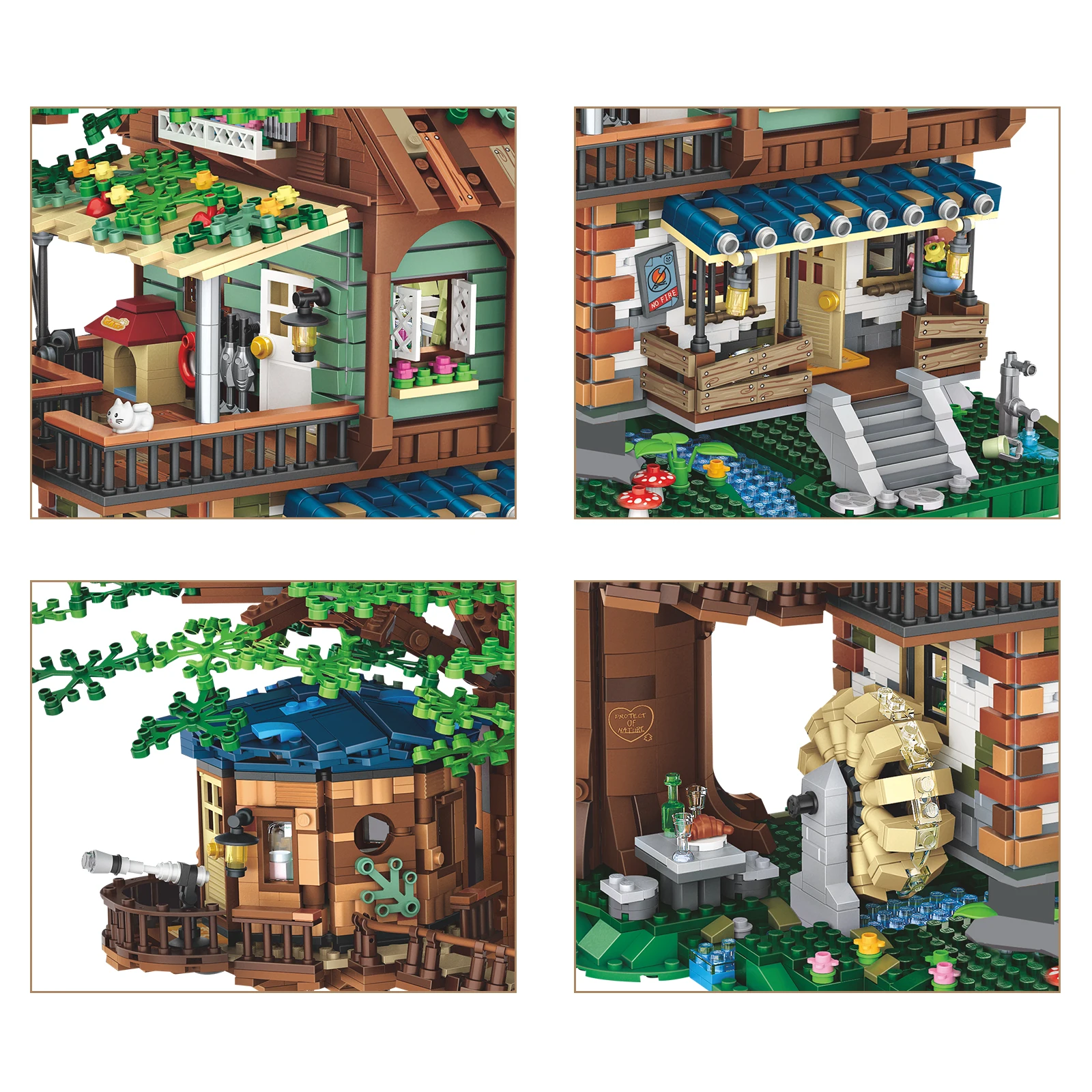 4761 PCS Tree House Building Blocks Set di mattoni idee MOC fai da te modello giocattoli educativi per bambini compleanno natale ragazzi regalo In magazzino