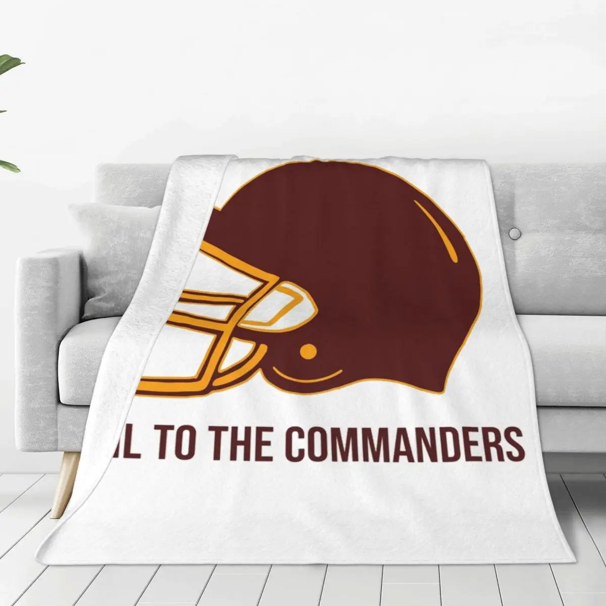 Hail To The Commanders -Washington Commanders Blanket Fleece Sofa Throw Blankets For Couch Bedding Travel Throws Bedspread Quilt