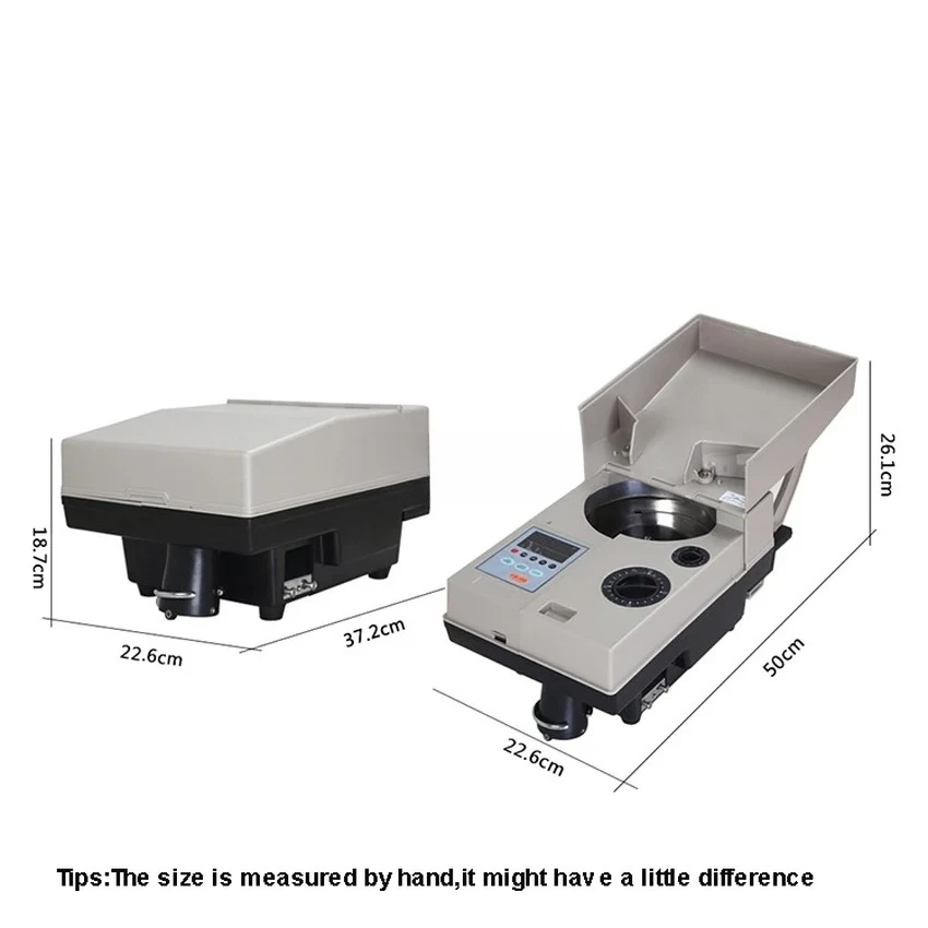 High-Speed Coin Counter 1500pcs/min with Digital Display, Electric Automatic Sorting Machine for Mixed Coins