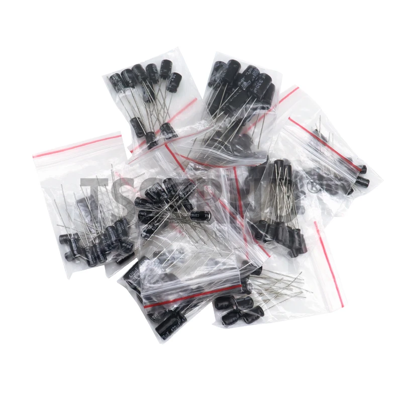 120 pz 16 V 25 V 50 V Condensatore Elettrolitico Kit Condensatore Elettrolitico In Alluminio 12 Valori 1uF-470uF DIP Condensatori Elettroliti