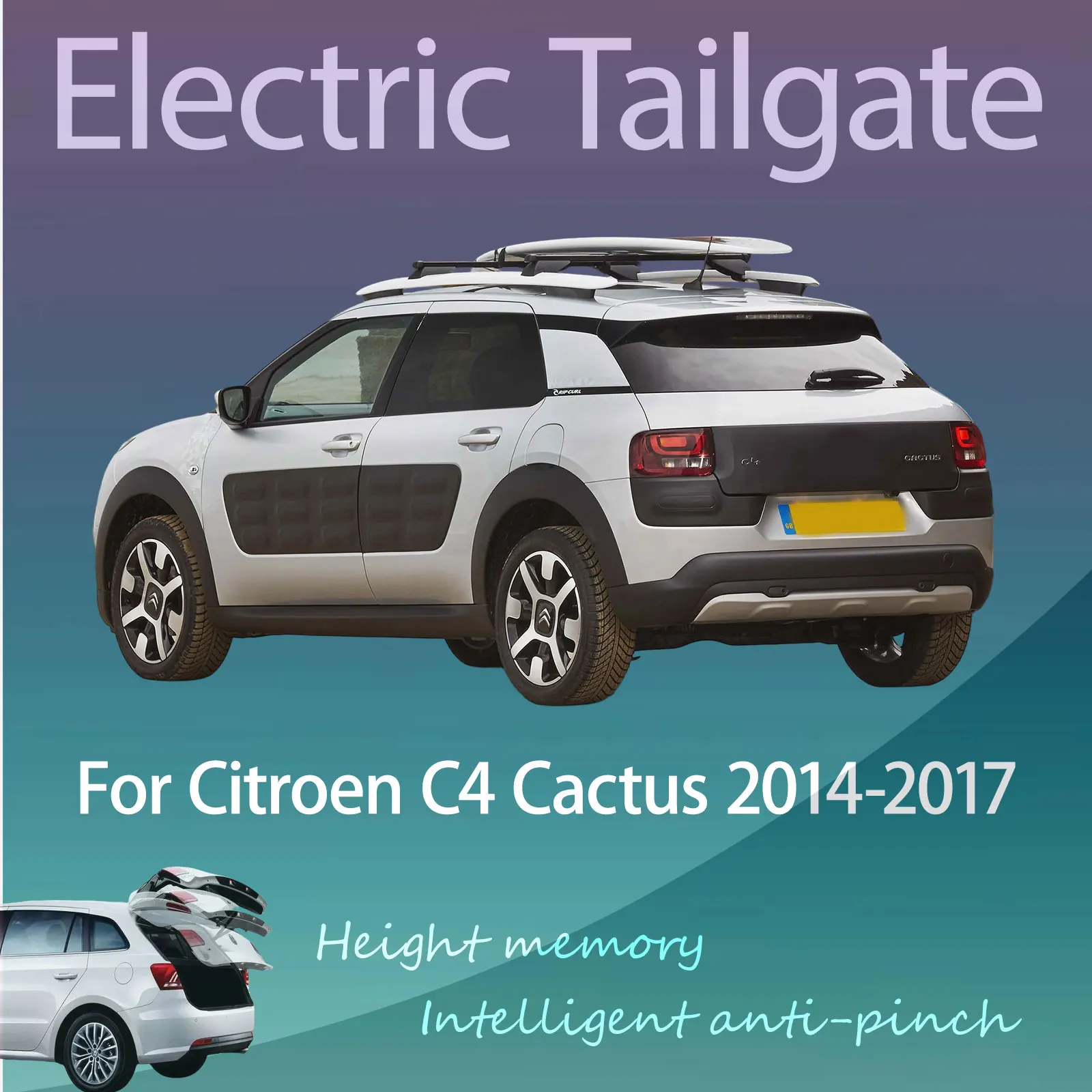 

Для Citroën C4 Cactus 2014-2017: Электрический модифицированный умный автоматический подъемник задней двери с управлением по ключу