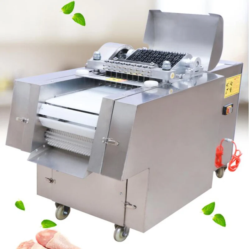 New Design Chicken Raw Frozen Meat Cuber Dicer Meat Block Cutting Machine Frozen Fish Beef Cube Ribs Dicing Machine