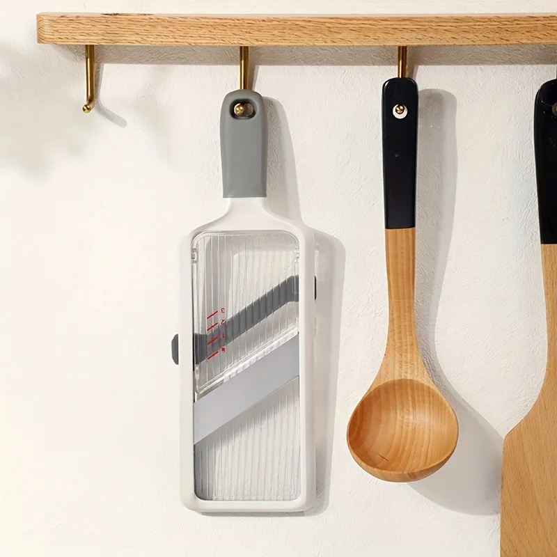 قطاعة خضروات محمولة مع شفرة من الفولاذ المقاوم للصدأ قابلة للتعديل، قطاعة فواكه الخضروات لأداة المطبخ والبطاطس والليمون