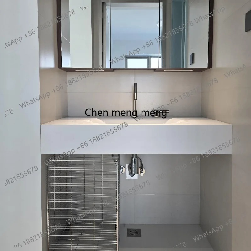 

Integrated basin, bathroom cabinet, combined bathroom, wash basin, single basin, washbasin.