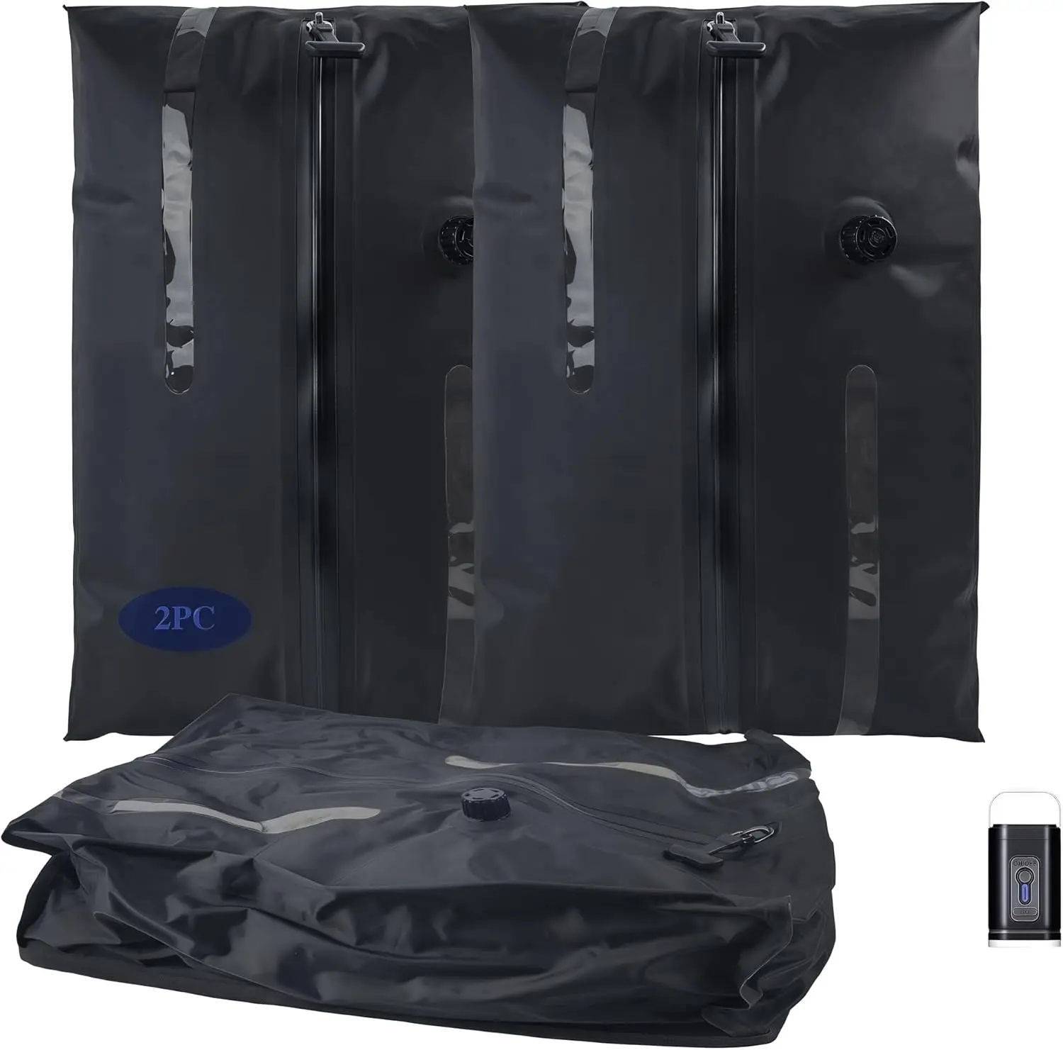 

Vacuum Bags for Travel with Pump, Compression Packing Cubes for Luggage, Portable and Foldable for Camping Fitness Beach Moving
