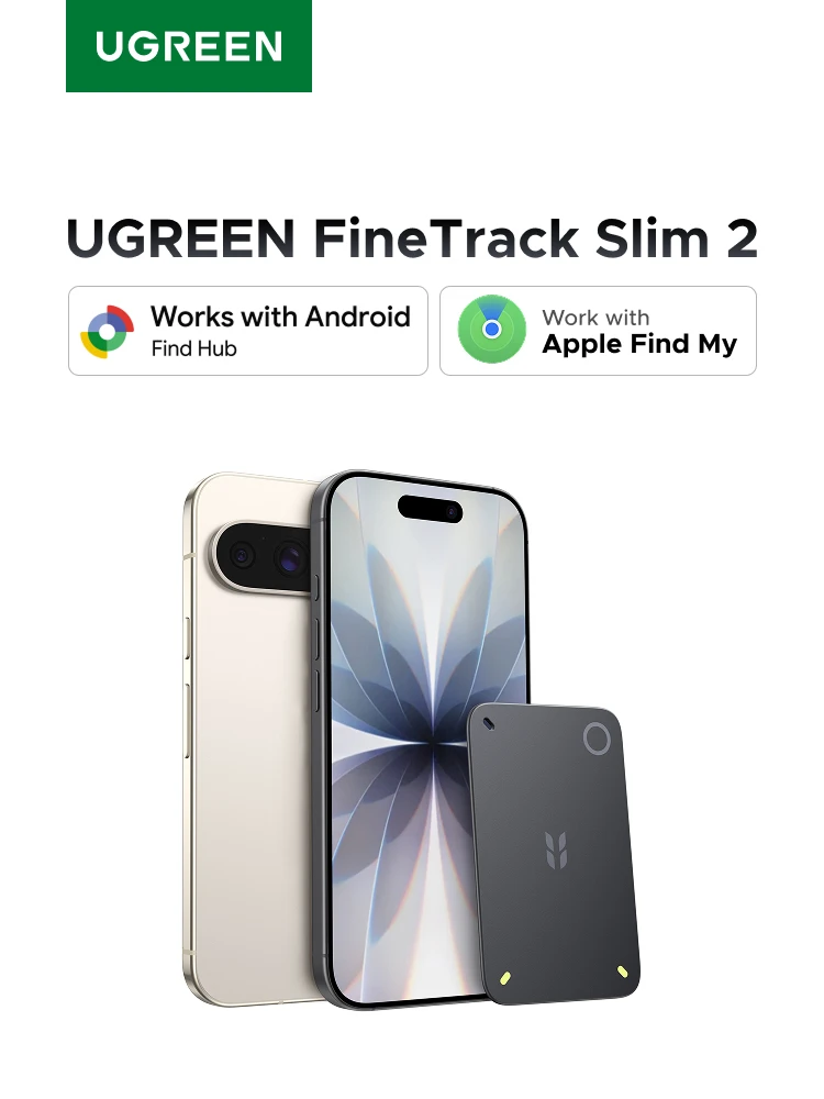 UGREEN FineTrack Slim Duo Inteligentny Lokalizator Przedmiotów z Podwójnym Systemem Kompatybilny z iOS Android Globalne Śledzenie 5 Lat Gwarancji Lokalizator Bluetooth — zdjęcie produktu 7