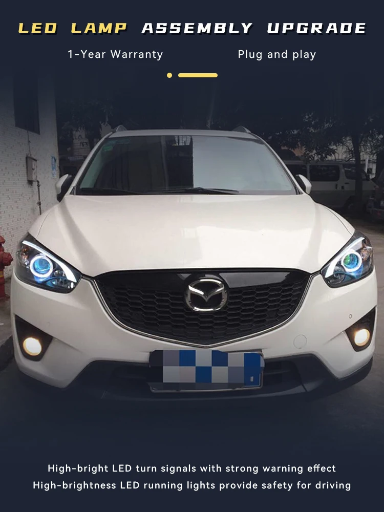 Car Accessories For Mazda CX-5 CX5 2013-2016 Front Light DRL Head Lamp Upgrade LED Projector Lens Headlights Vehicles Automatic