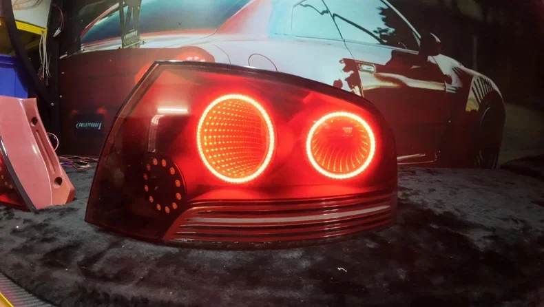 Taillight Assembly For Mitsubishi EVO Modified Turn signal Driving Brake rear Light Car accessories