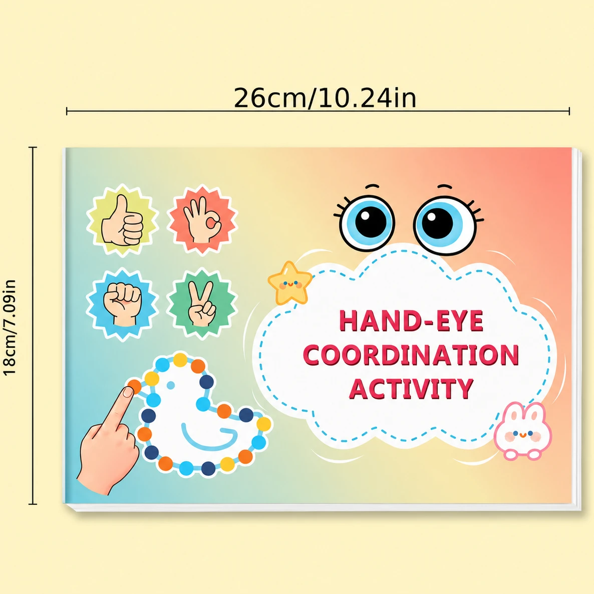 Hand-Eye Coordination Activity Workbook 32 Pages Tracing Practice Kids Fine Motor Skills Early Educational Activity Book