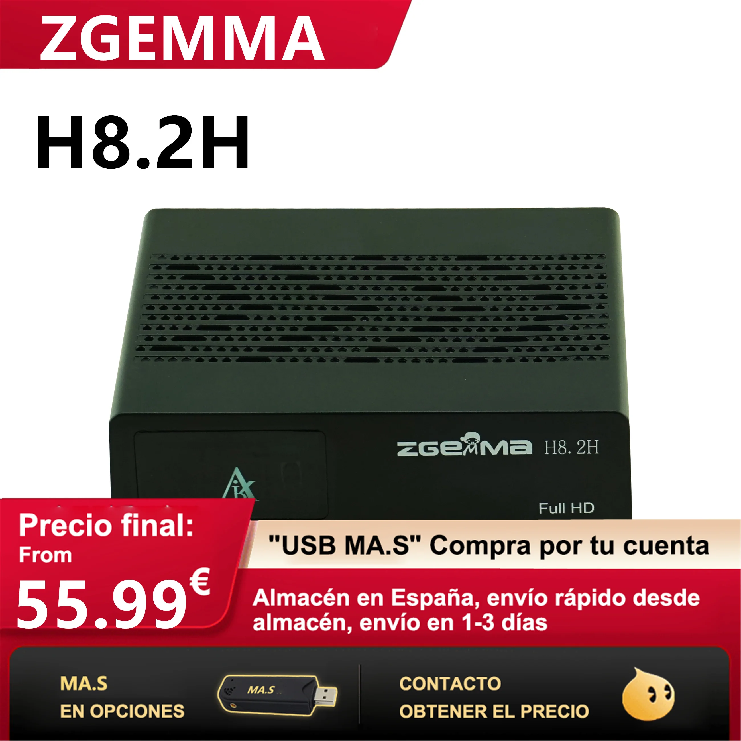 [D5] 2025 ZGEMMA H8.2H Satellite TV Receiver Linux Enigma2 Receptor DVB-S2X+DVB-T2/C H2.65 1080P HD Digital Satellite Receiver