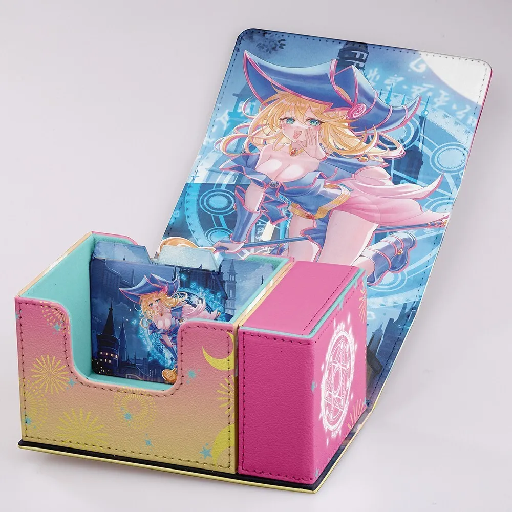 Deck Box Trading Sleeves Mtg Card Carrying Organiser Case Commander Baseball Card Holder Display Cards Case Magnetic Leather Box